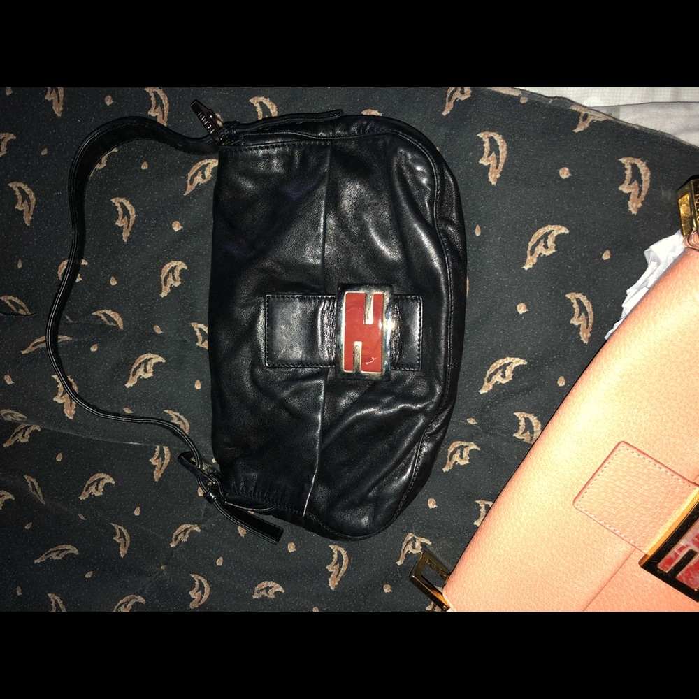Fendi bag black pelle leather butter soft